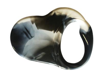 水墨花紋牽狗手把